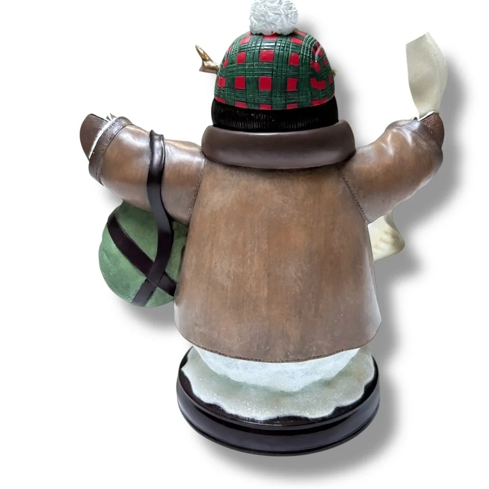 Bradford Editions 2005 Deer Santa Snowman Figurine Sixth Issue Deer FriendsA2652